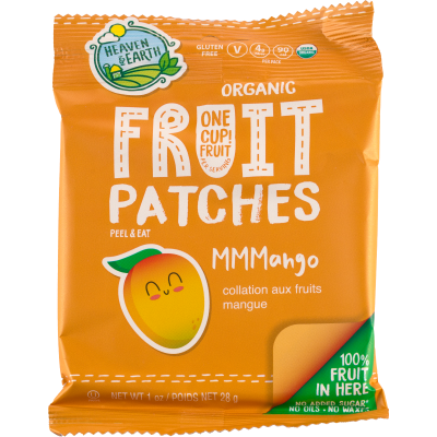 Heaven & Earth Organic Fruit Patches - Mango - 1 oz Pouches